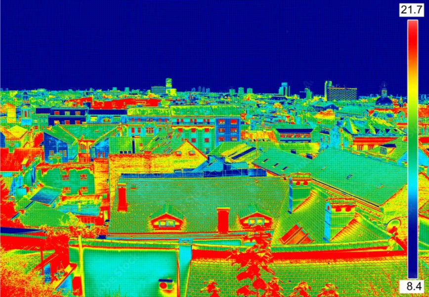 quartier pris avec camera thermographique